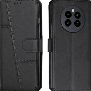 Flip Cover for realme P1 5G | Leather |Stand (Black, Magnetic Case, Pack of: 1)